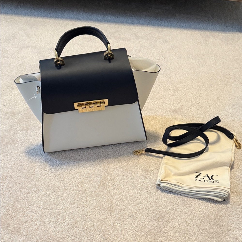ZAC Zac Posen Blue and Ivory Handbag